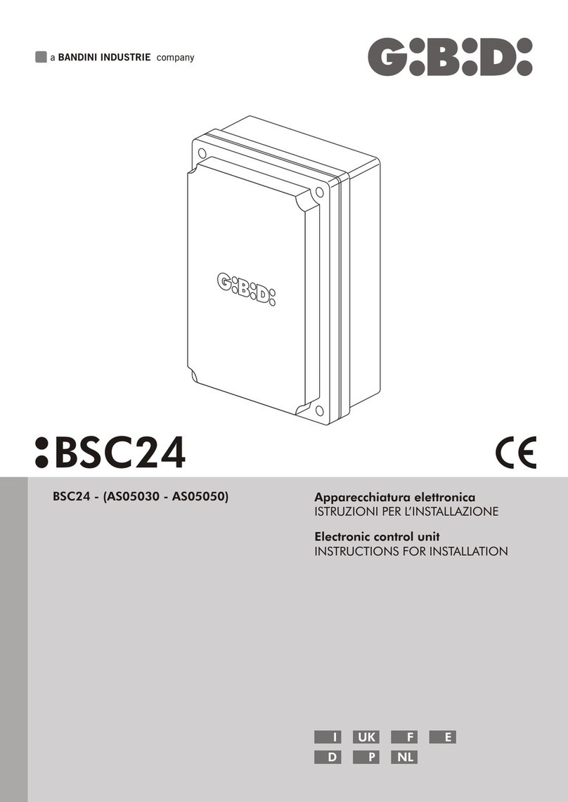 Bandini Industrie GiBiDi BSC24 Instructions for installation