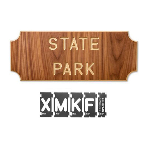 Rockler Interlock Signmaker's Script Font Template User manual