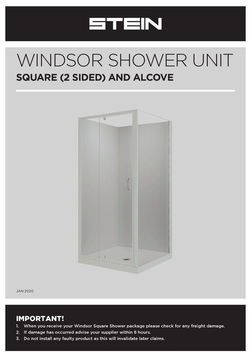 STEIN WINDSOR SHOWER UNIT SQUARE & ALCOVE Installation guide