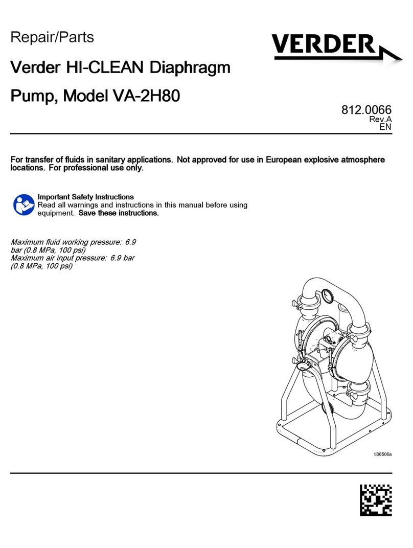 VERDER HI-CLEAN VA-2H80 repair parts