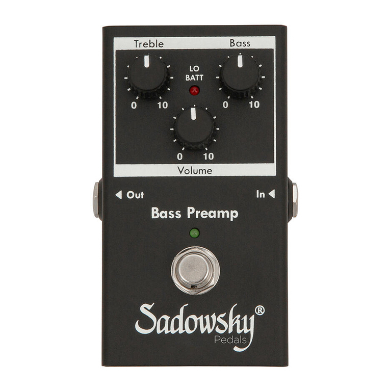 Sadowsky SBP-2 User manual