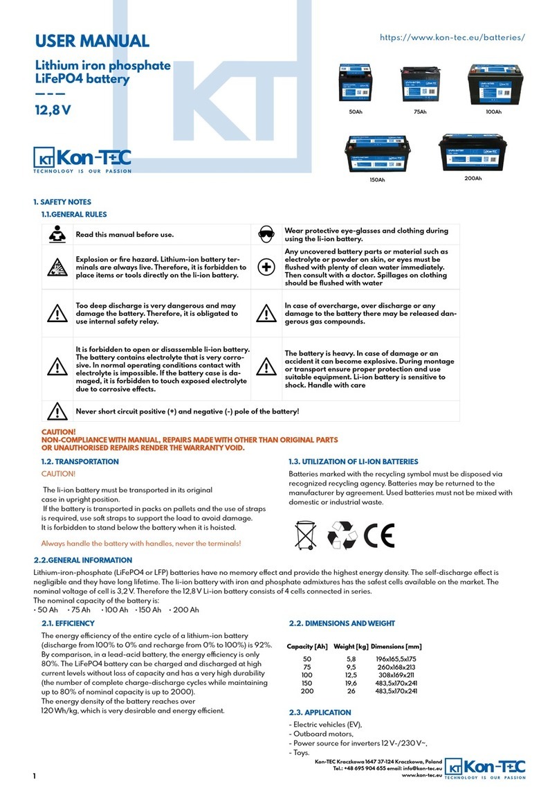 KT 50Ah User manual