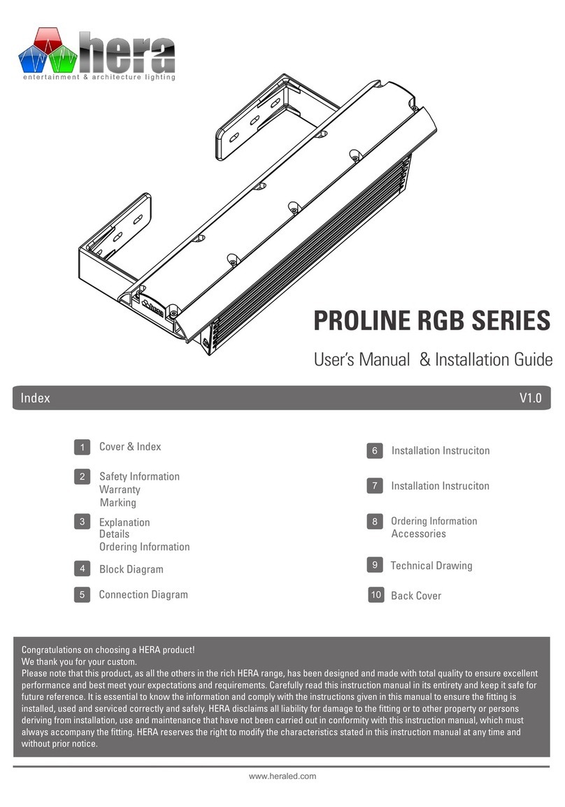HERA Proline RGB Series Installation and operating instructions