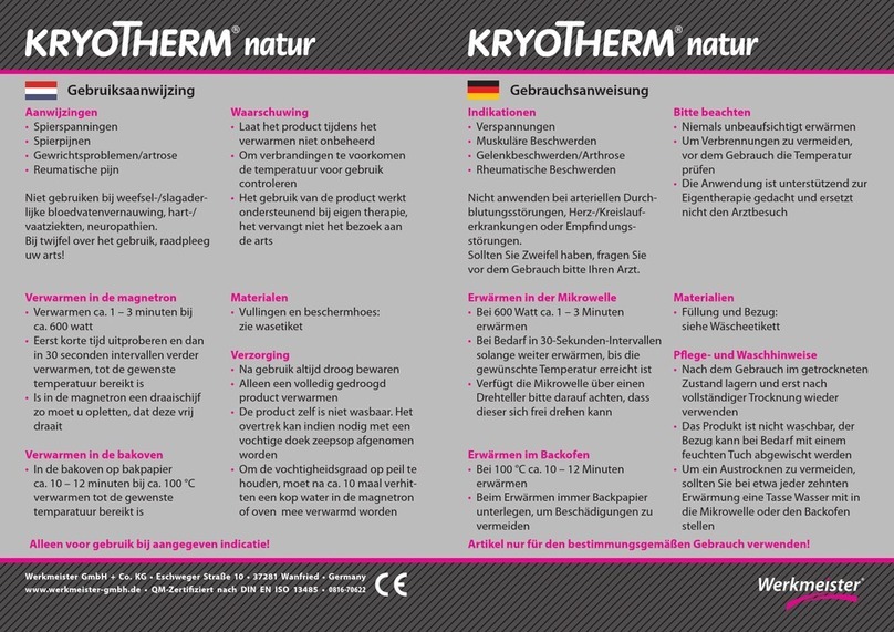 Werkmeister KRYOTHERM natur Instructions for use