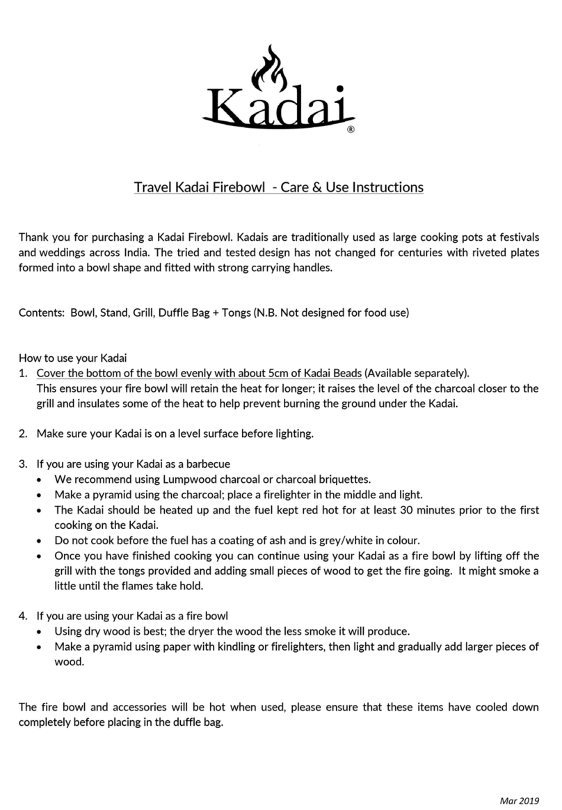 Kadai Firebowl Travel Care & use instructions