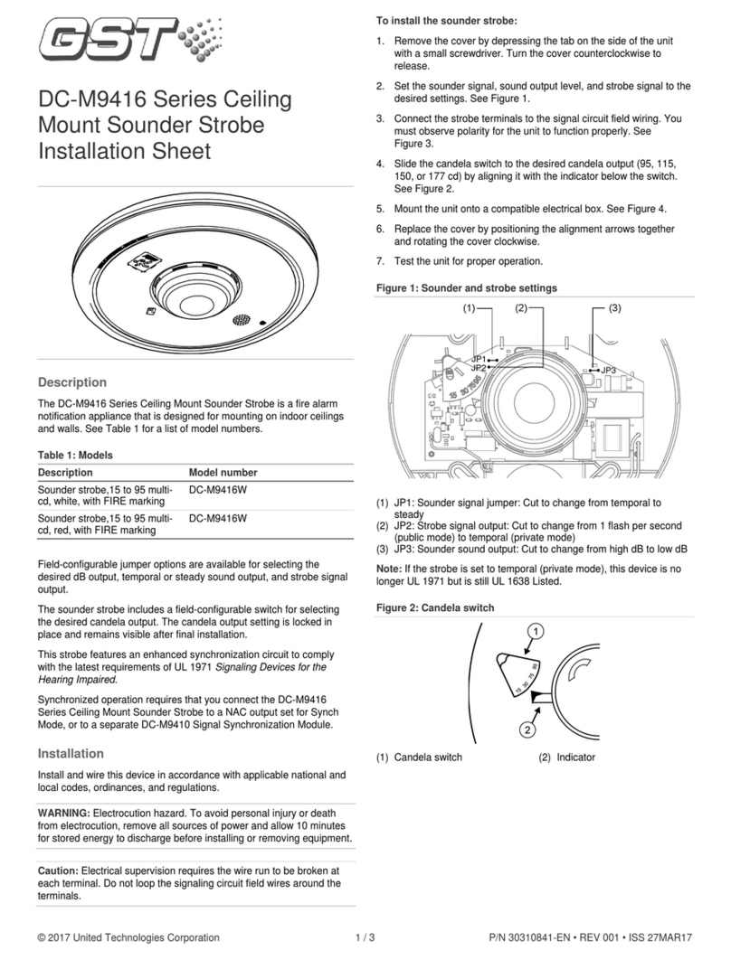 GST DC-M9416 Series Installation sheet
