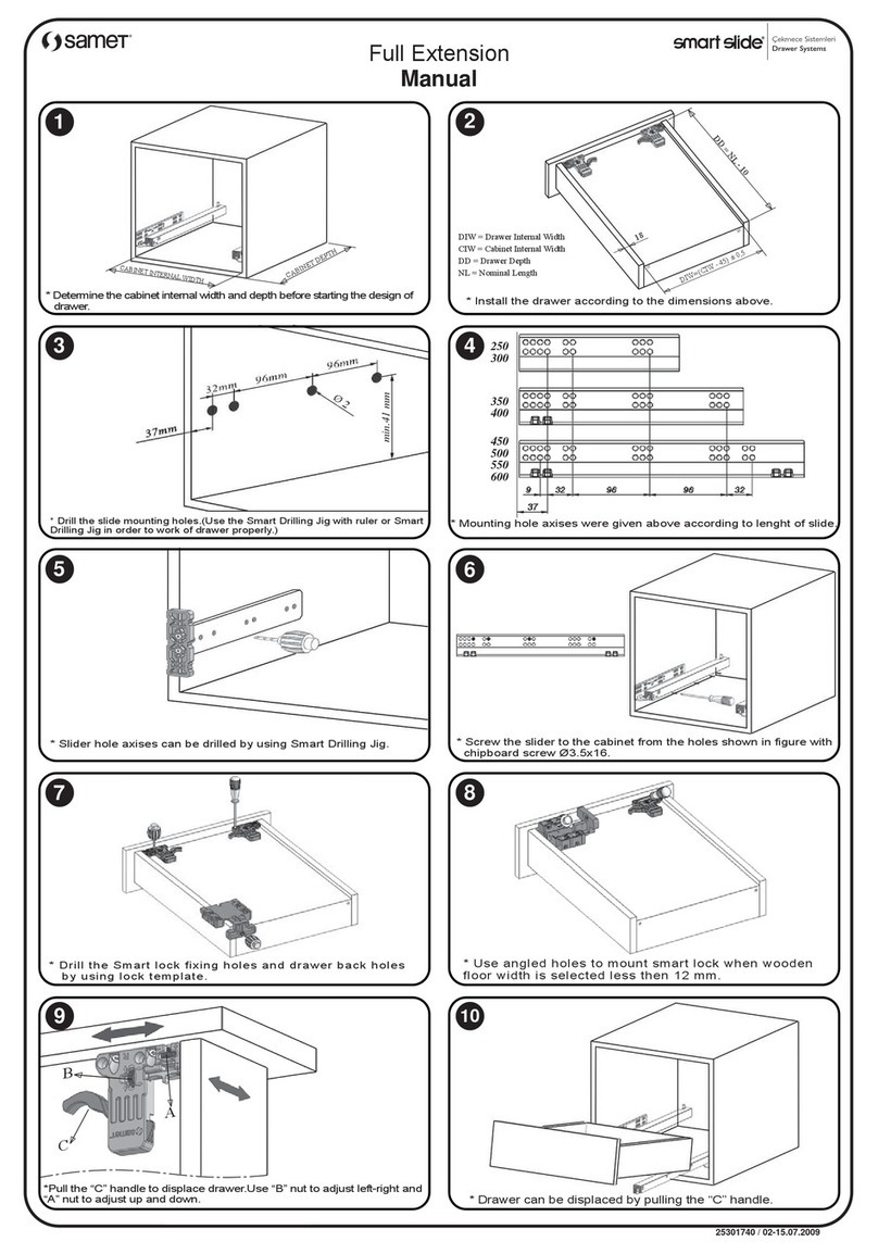 samet Smart Slide Full Extension manual