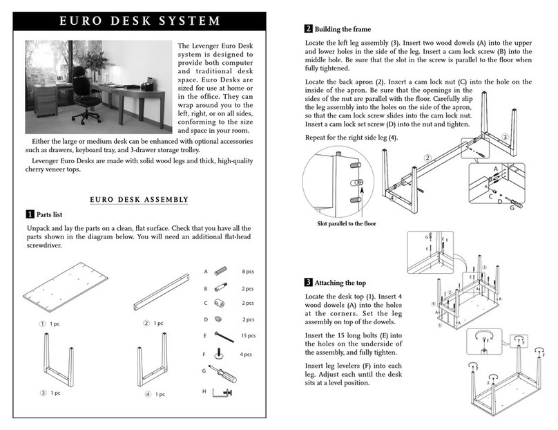 LEVENGER Euro Desk System Operator's manual