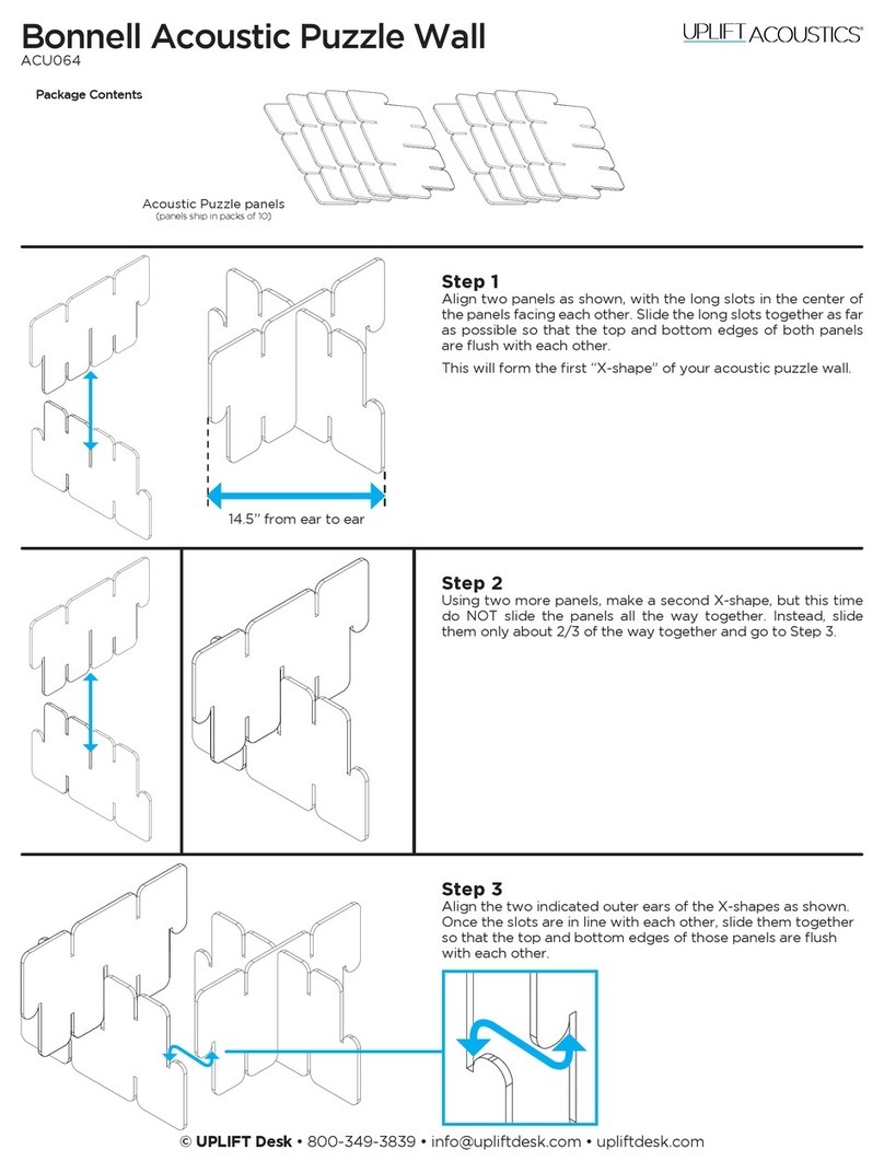 Uplift Desk Bonnell Acoustic Puzzle Wall quick start guide