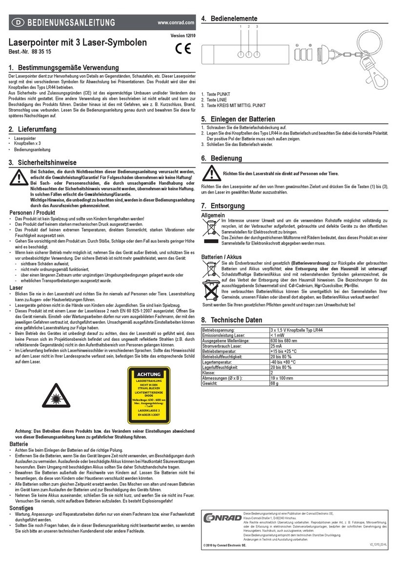 Conrad 88 35 15 operating instructions