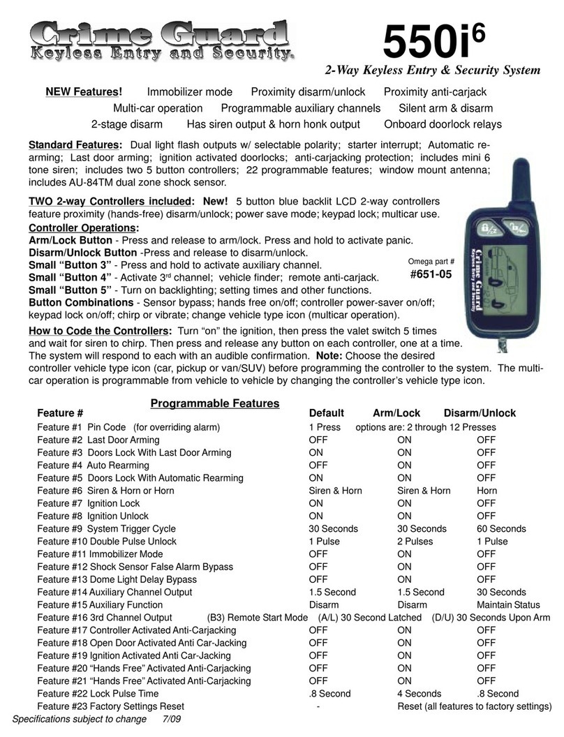 Crime Guard 550i6 quick guide Crime Guard 550i6 quick guide