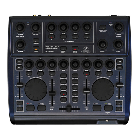 Behringer B-CONTROL DEEJAY BCD2000 User manual