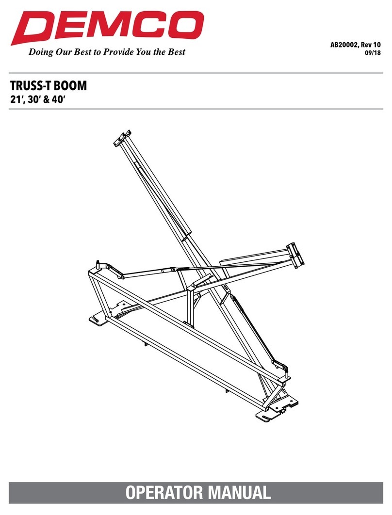 Demco TRUSS-T BOOM 21 Operator's manual