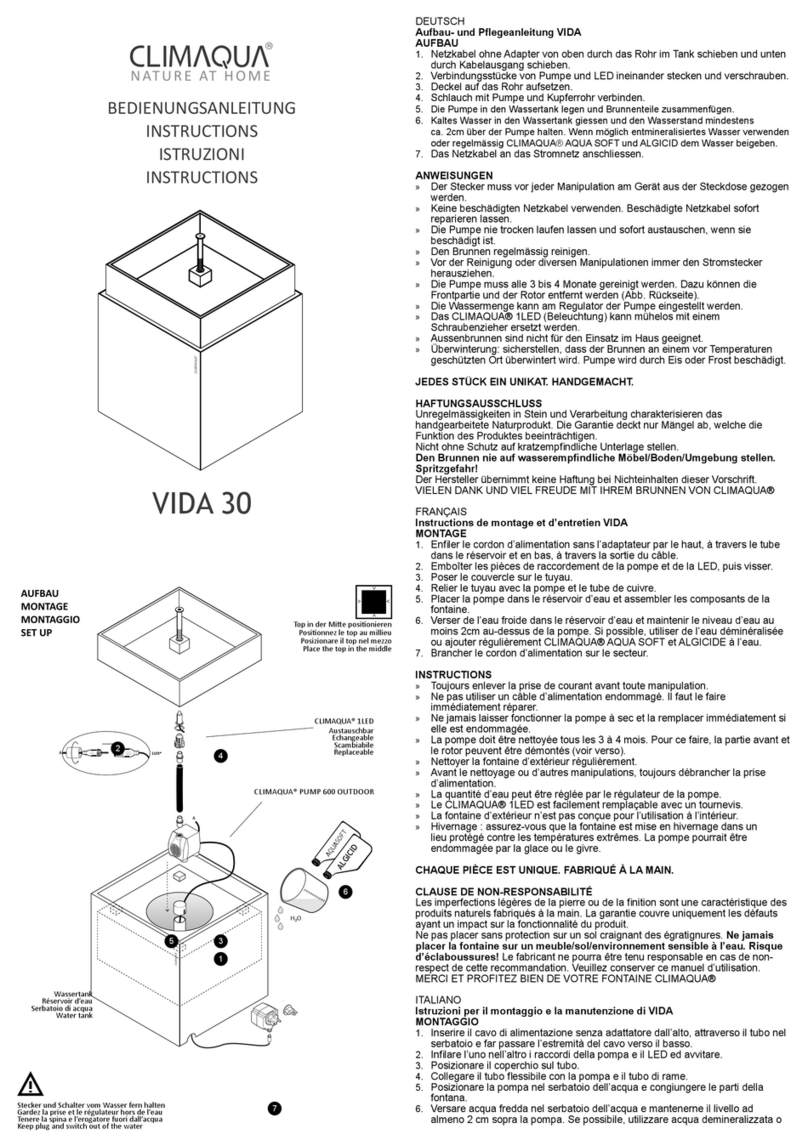 CLIMAQUA VIDA 30 instructions