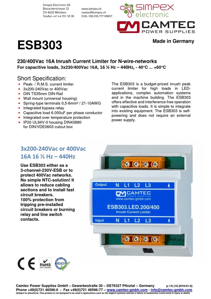 Simpex Electronic Camtec ESB303 manual