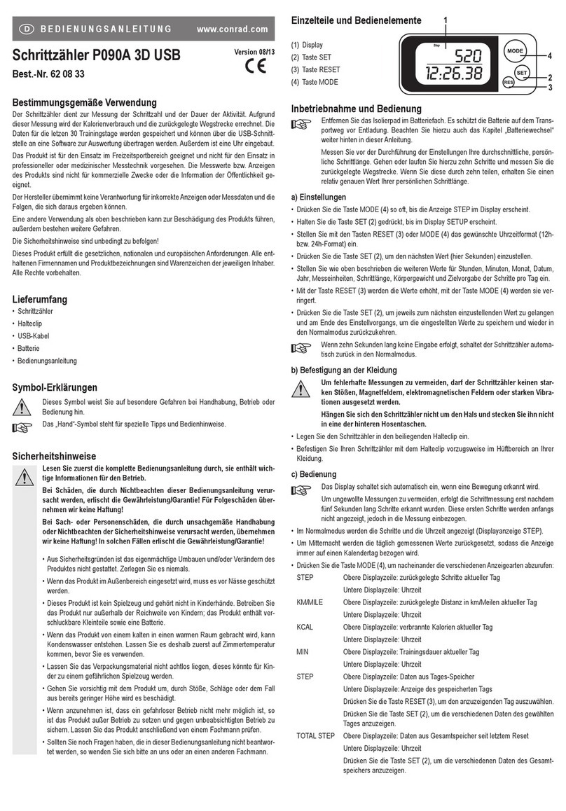 Conrad 620833 operating instructions