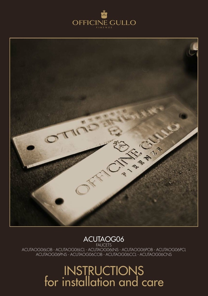 Officine Gullo ACUTAOG06 Instructions for Installation and Care Officine Gullo ACUTAOG06 Instructions for Installation and Care