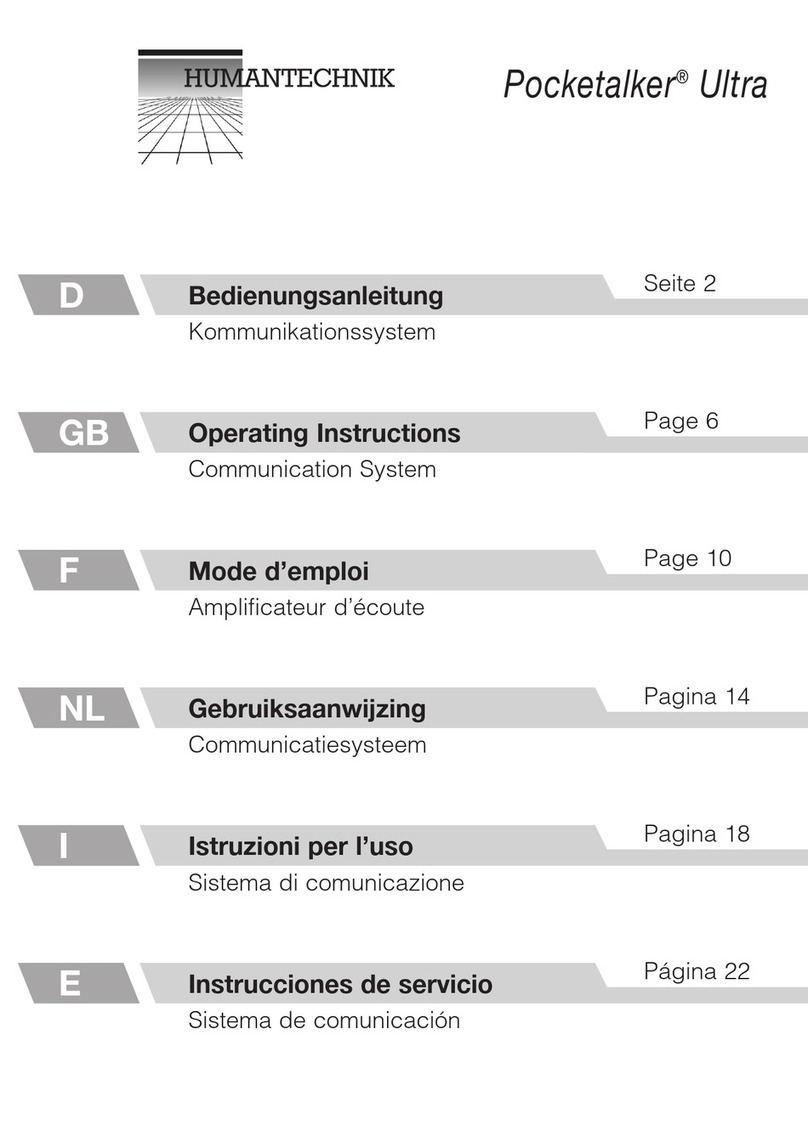 HumanTechnik Pocketalker Ultra operating instructions
