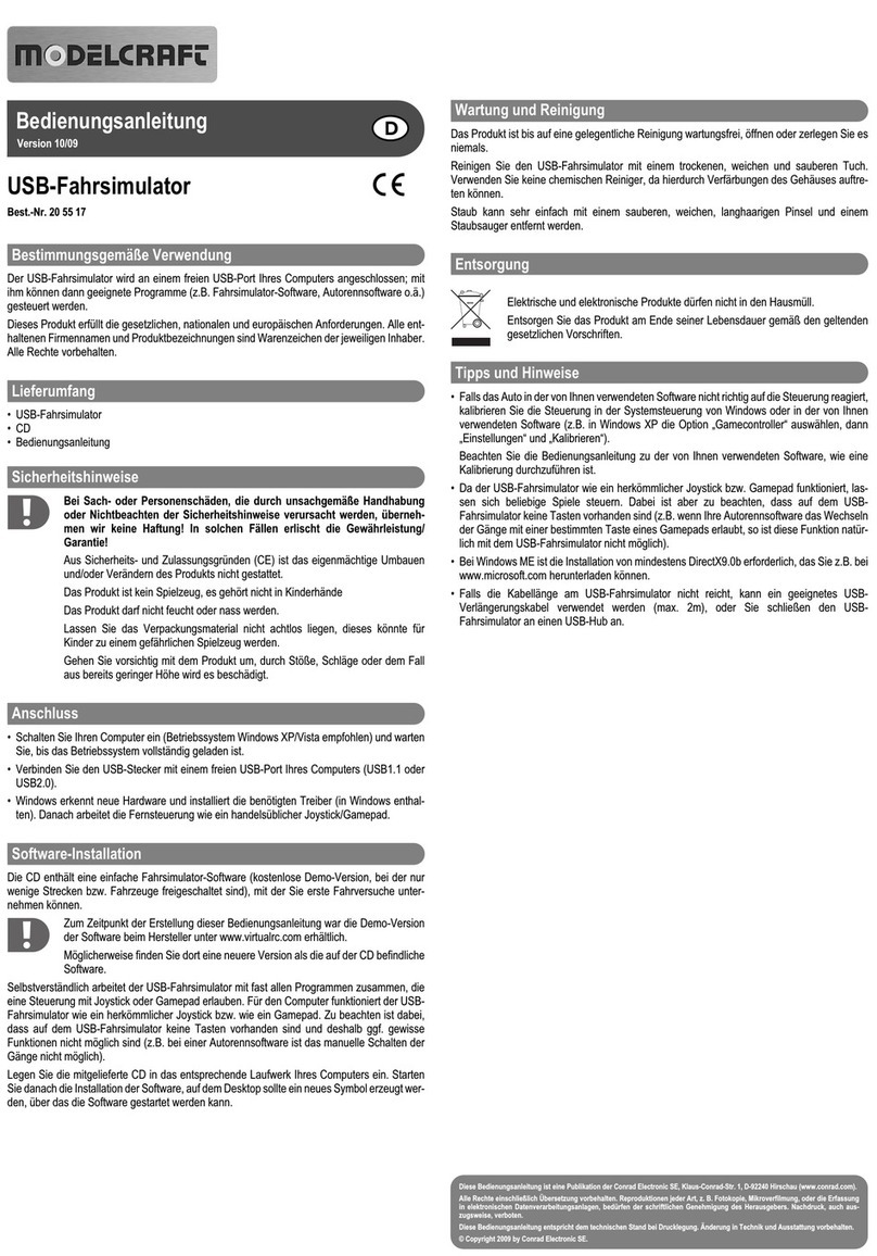 ModelCraft 205517 operating instructions