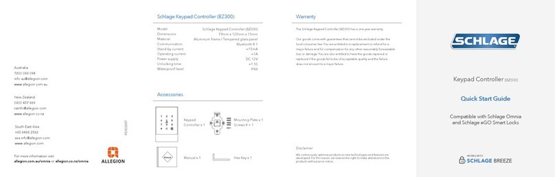 Schlage BZ300 User manual