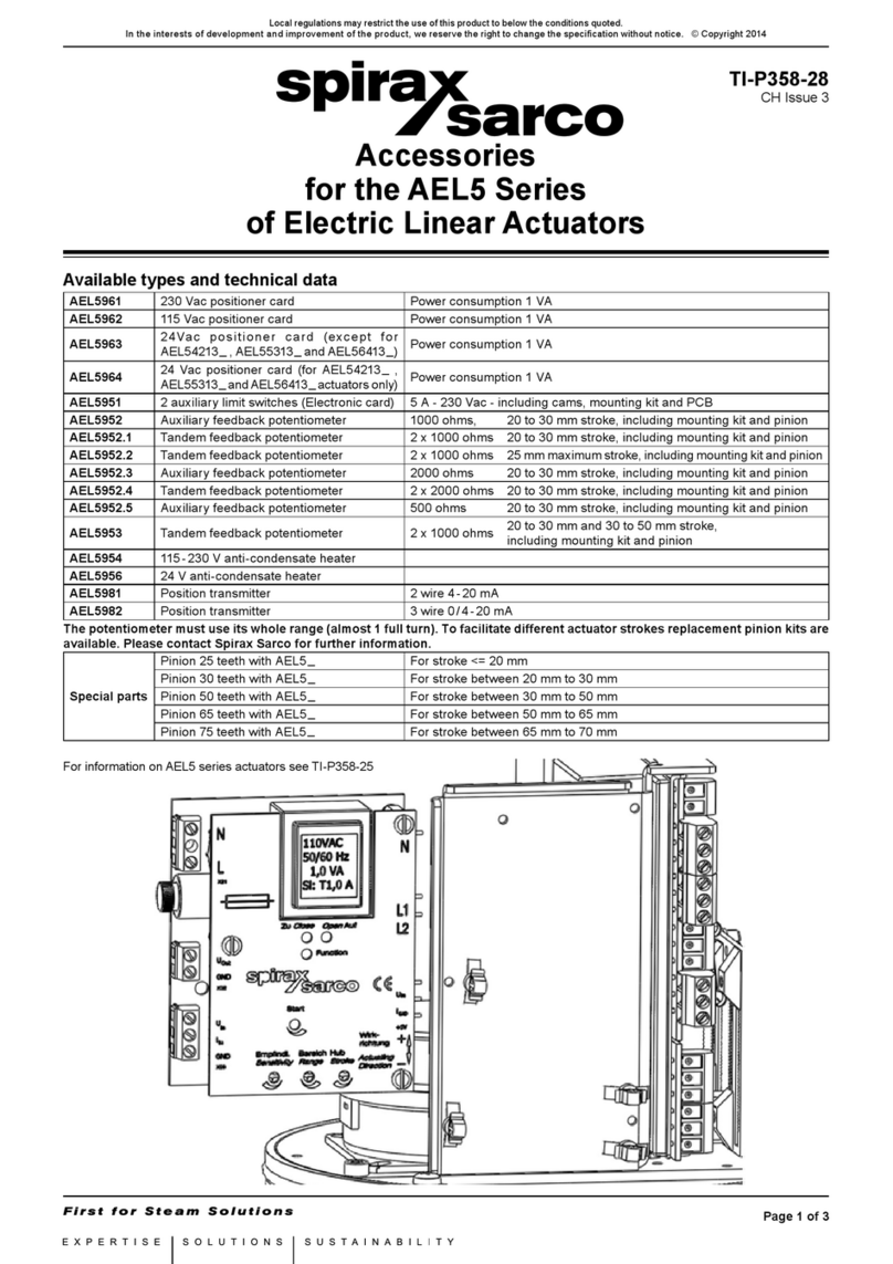 Spirax Sarco AEL5951 Wiring diagrams Spirax Sarco AEL5951 Wiring diagrams
