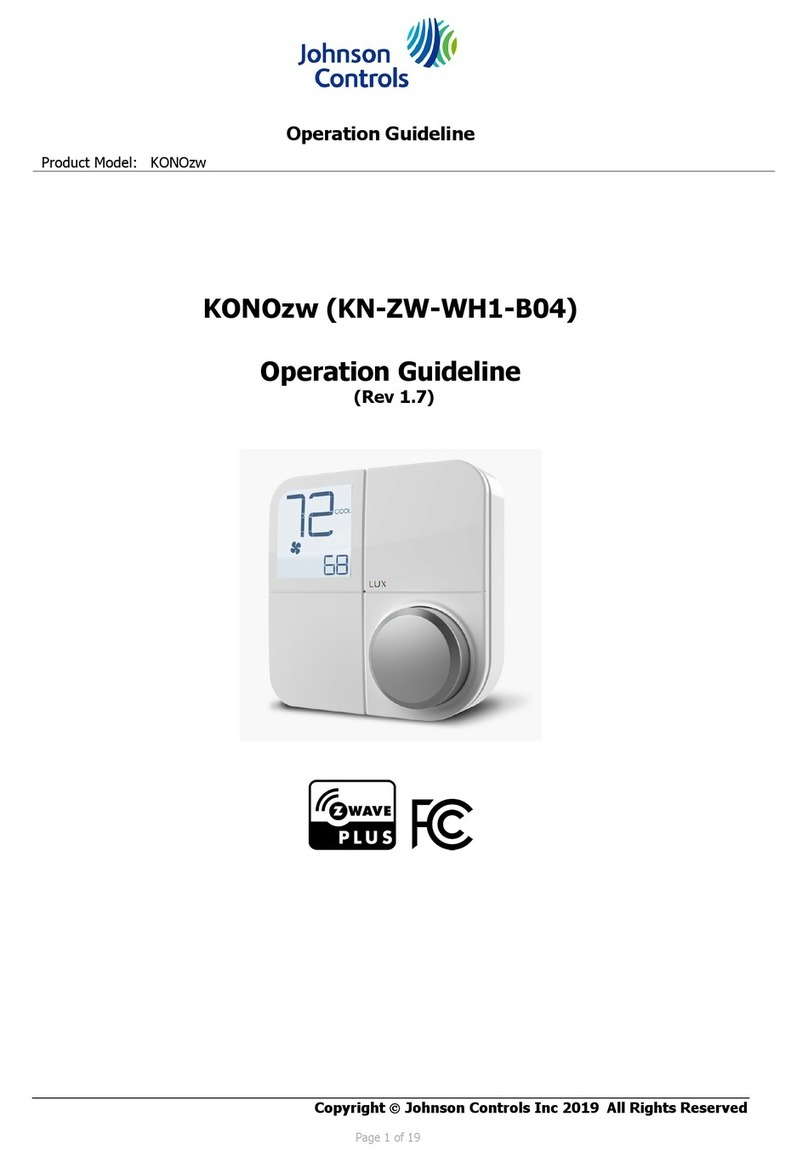 Johnson Controls KONOzw Operation guideline
