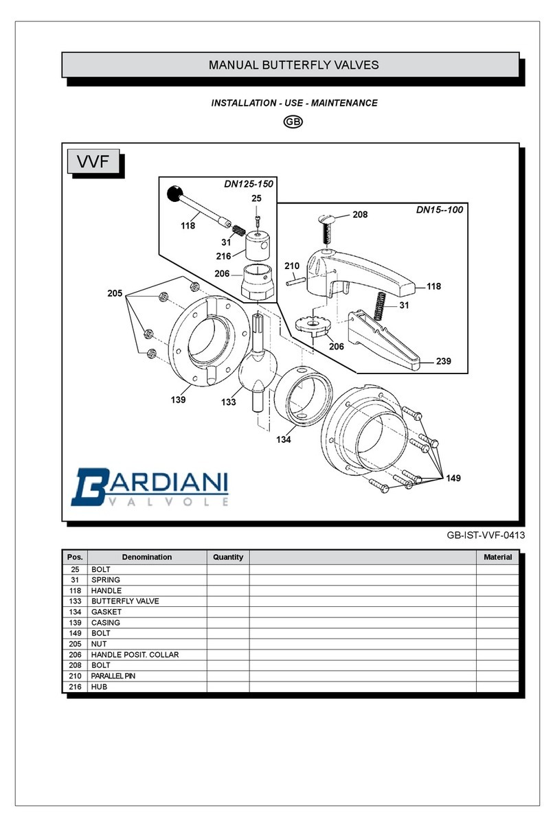 Bardiani VVF Specification sheet Bardiani VVF Specification sheet
