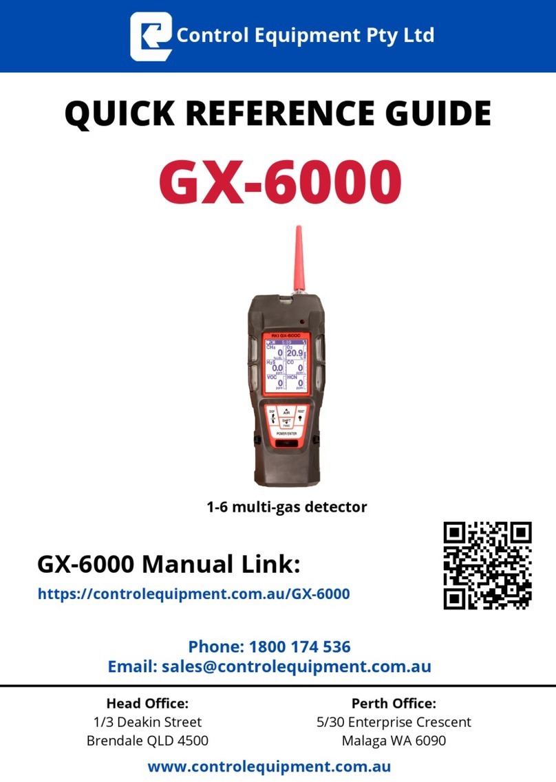 Control Equipment GX-6000 Quick reference guide
