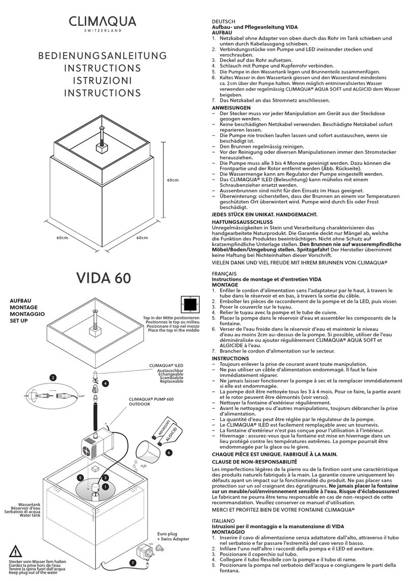 CLIMAQUA VIDA 60 instructions CLIMAQUA VIDA 60 instructions