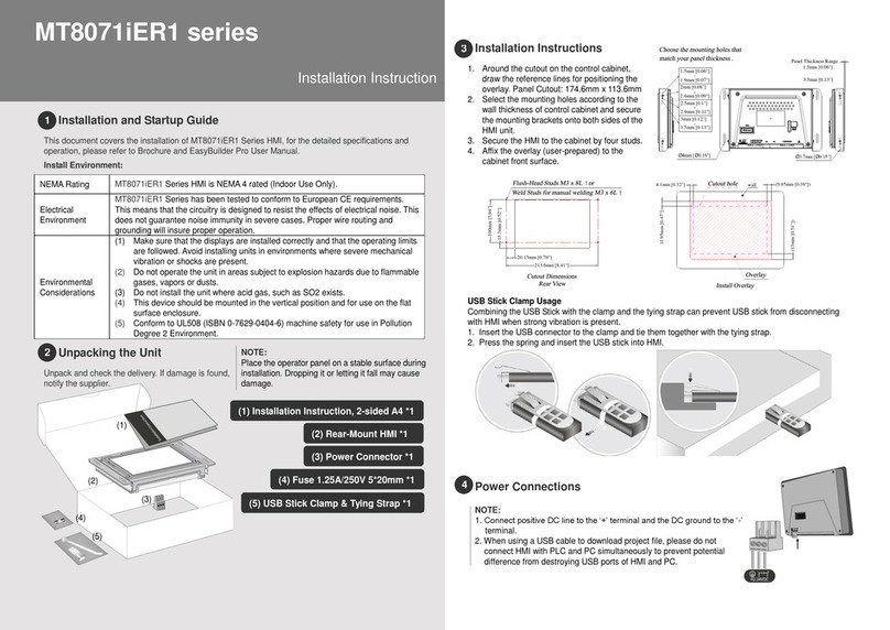 weintek MT8071iER1 Series Installation instruction weintek MT8071iER1 Series Installation instruction