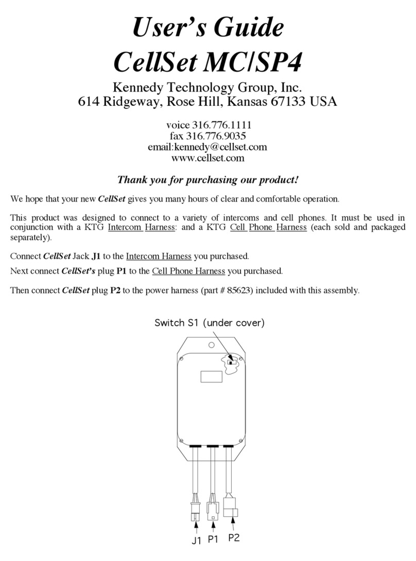 Kennedy Technology Group CellSet MC/SP4 user guide
