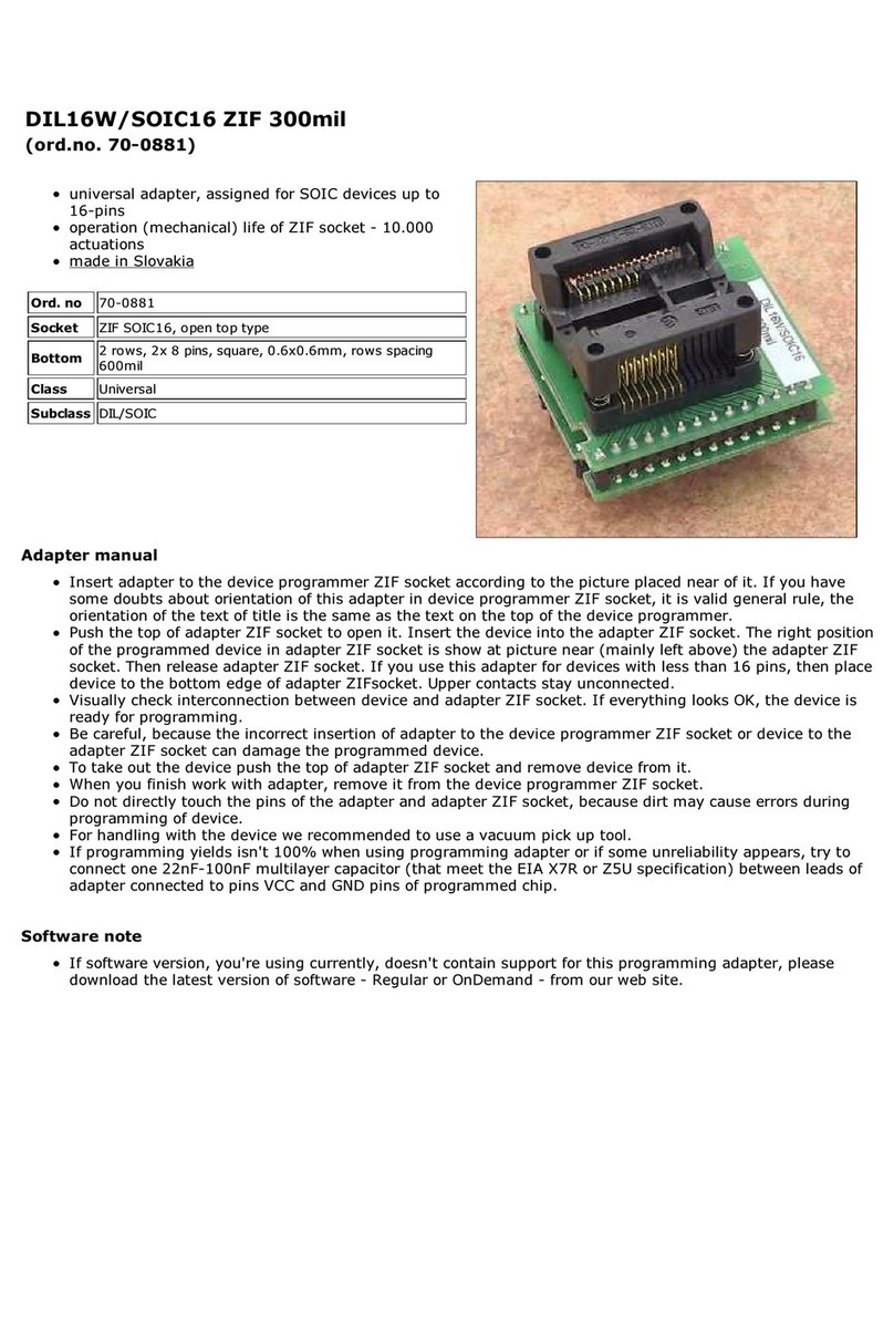 Elnec 70-0881 manual