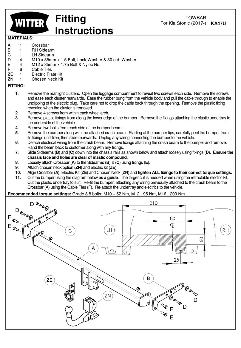 Witter KA47U Fitting instructions Witter KA47U Fitting instructions