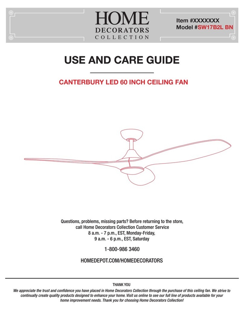 Home Decorators Collection CANTERBURY SW17B2L BN Use and care guide