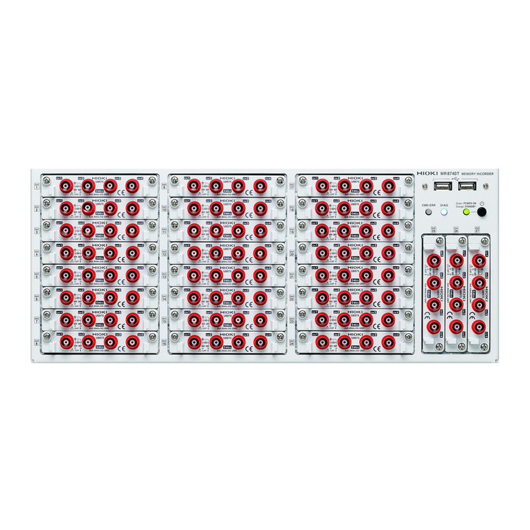 Hioki MR8740T Quick start manual Hioki MR8740T Quick start manual
