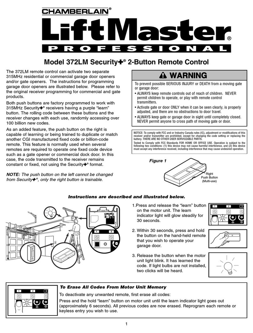 Chamberlain LiftMaster Security+ 327LM User manual