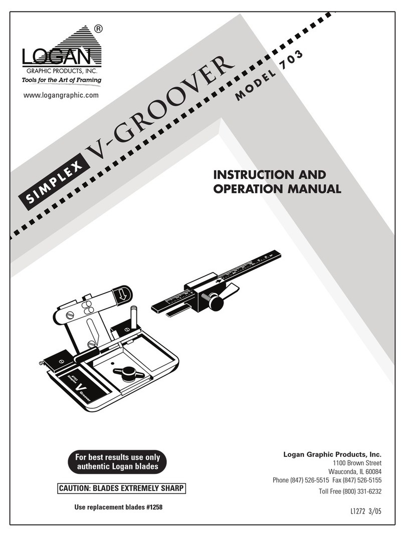 Logan Graphic Products SIMPLEX V-Groover 703 Instruction and operation manual