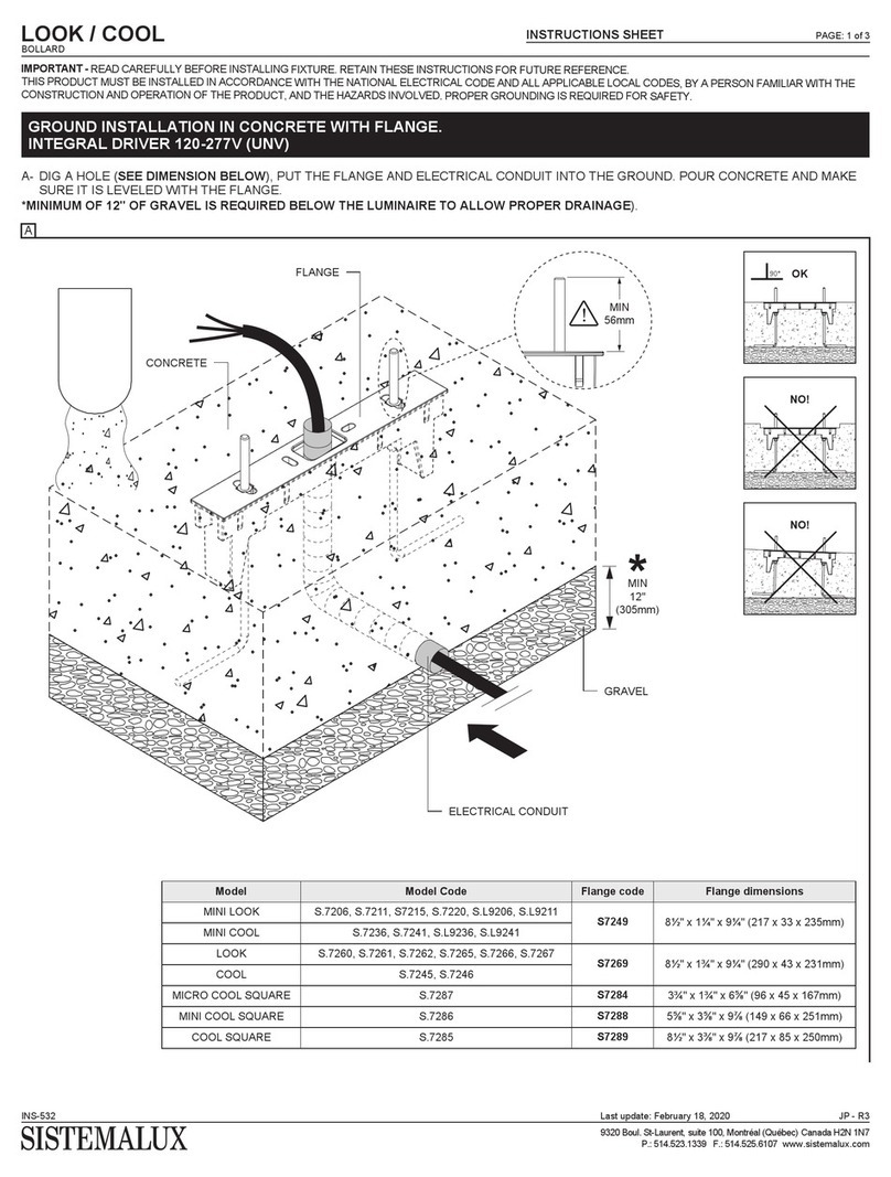 Sistemalux MINI LOOK instruction sheet