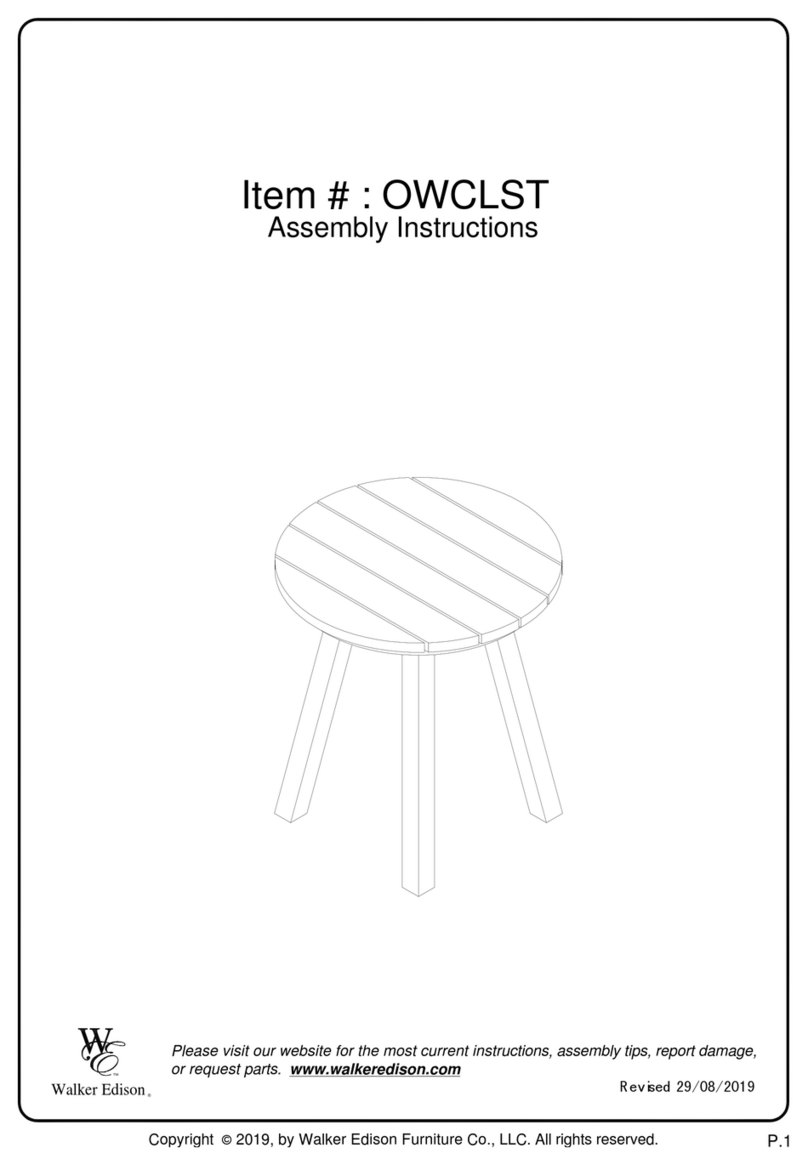 Walker Edison OWCLST User manual Walker Edison OWCLST User manual