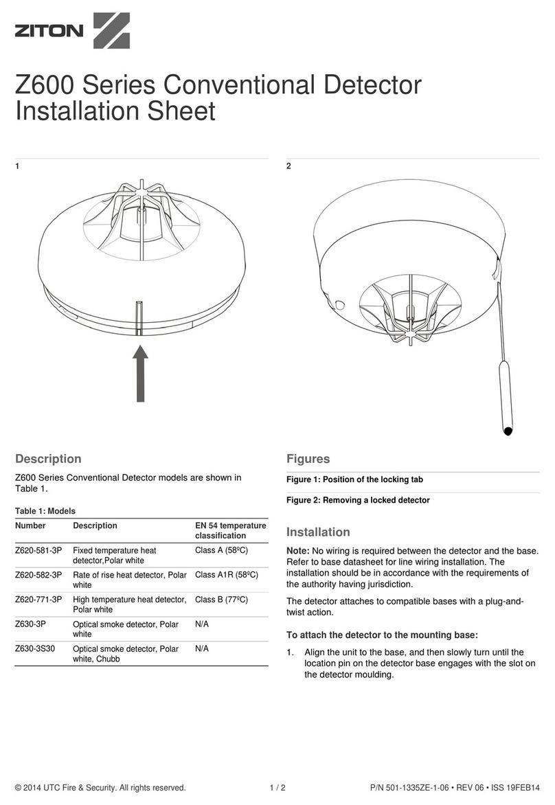 Ziton Z600 Series Installation sheet