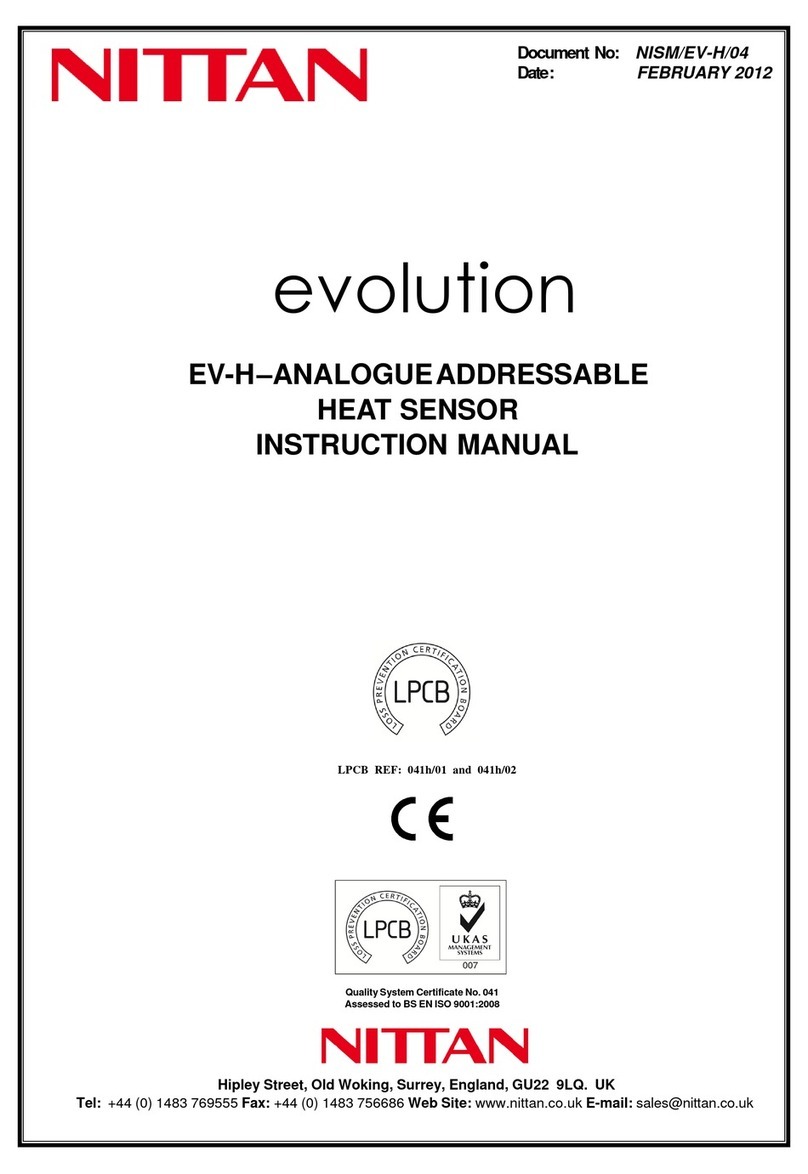 Nittan evolution instruction manual