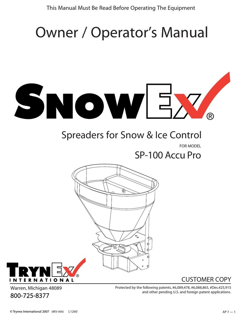 Trynex SnowEx Accu Pro SP-100 Owner's and operator's manual