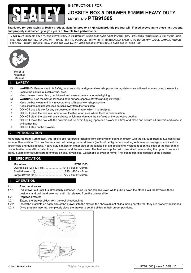 Sealey PTB91505 instructions