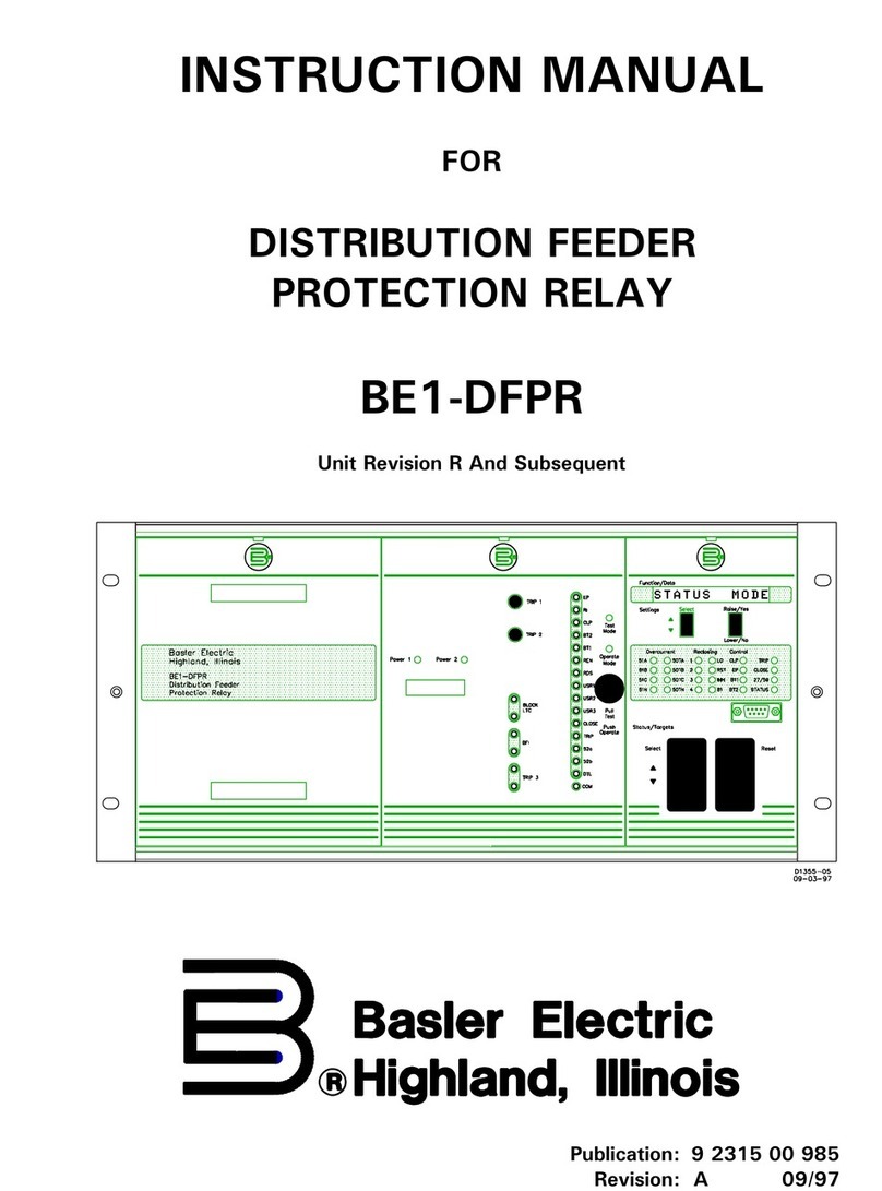 Basler BE1-DFPR User manual