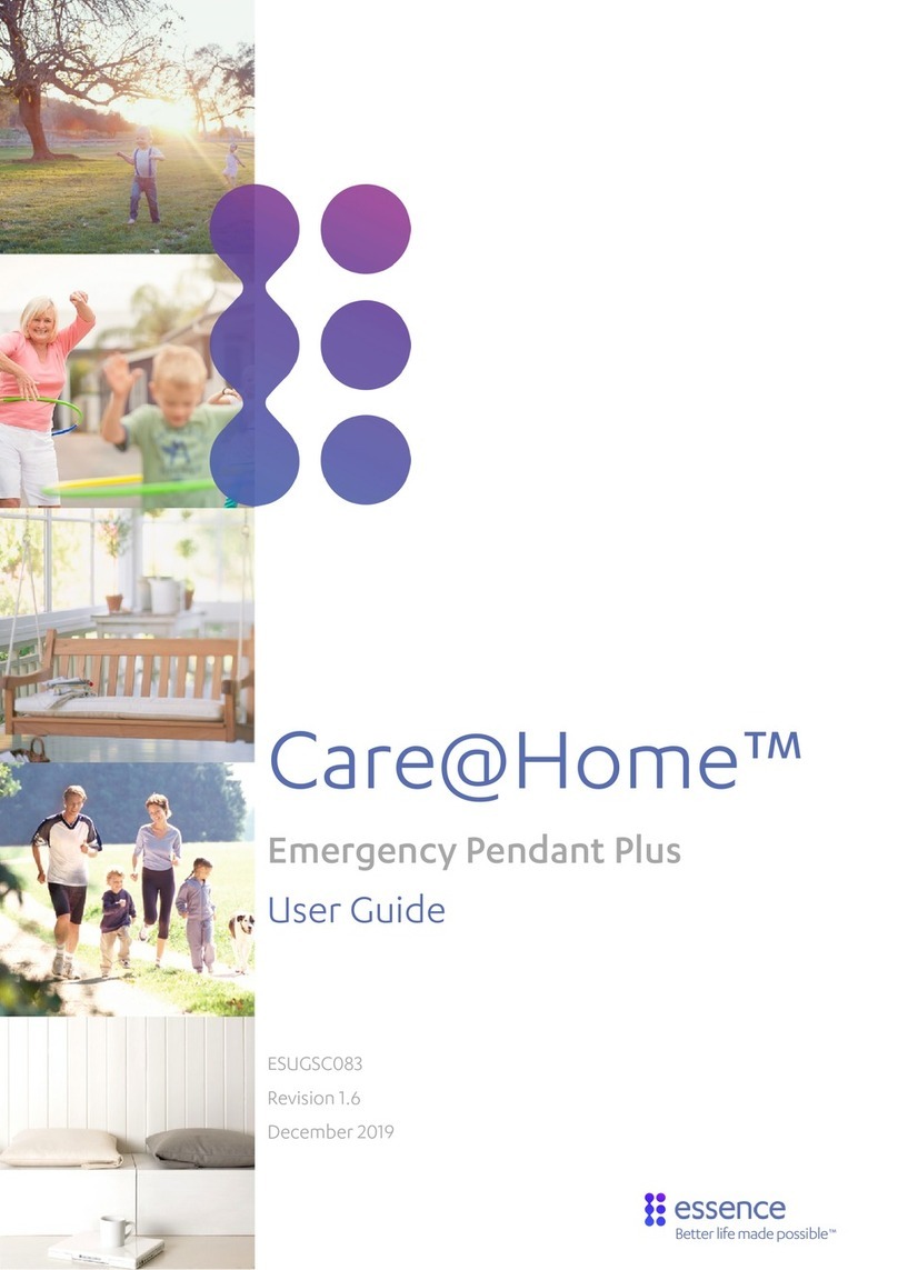 Essence Care@Home Emergency Pendant Plus User manual Essence Care@Home Emergency Pendant Plus User manual