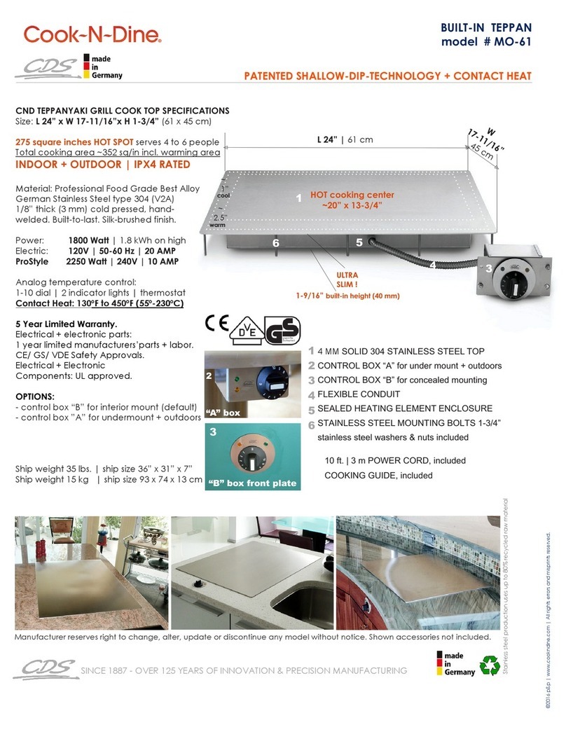 CDS Cook -N-Dine MO-61 Operator's manual