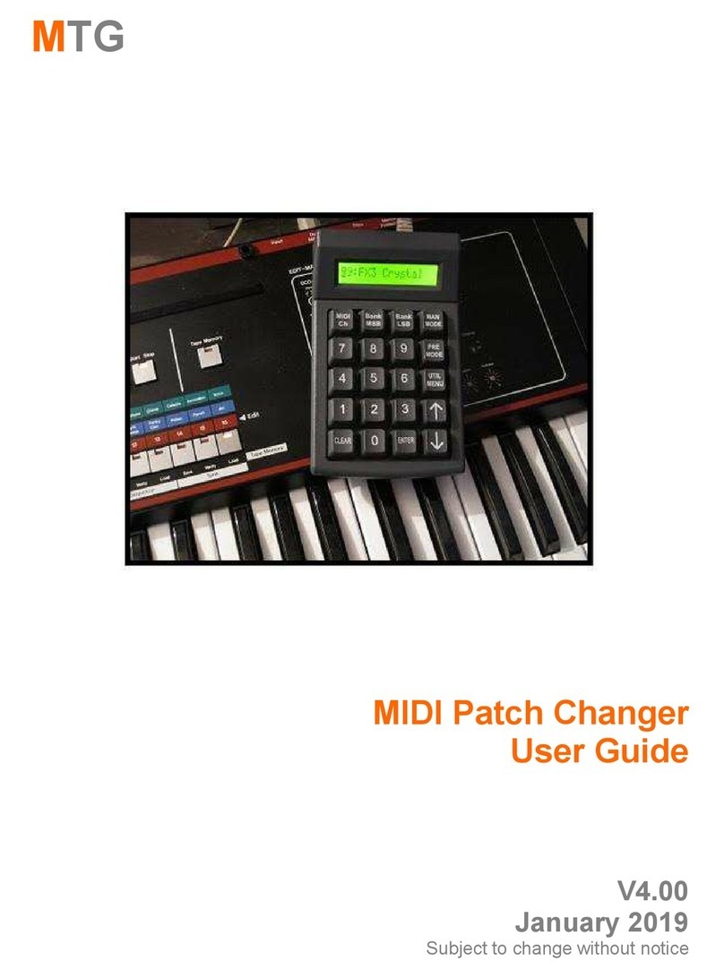 MTG MIDI Patch Changer User manual