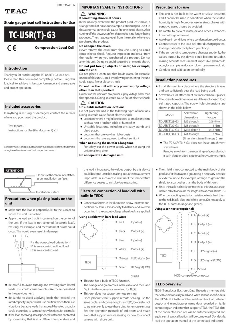Teac TC-USR(T)23-G3 Instructions for use