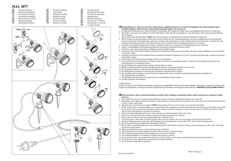 Briloner MAL 3077 Mounting instructions