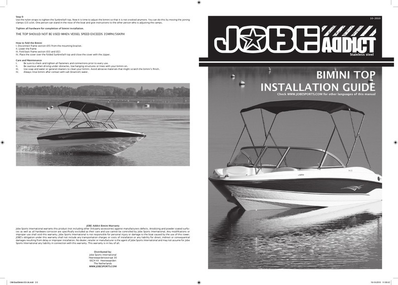 Jobe Sports Addict Bimini Top installation guide
